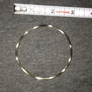 Thin Wavy Sterling Silver Bangle